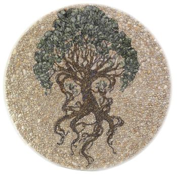 Rzeźba zatytułowany „Mosaic panel "Tree…” autorstwa Tatiana Fololeeva, Oryginalna praca, Mozaika