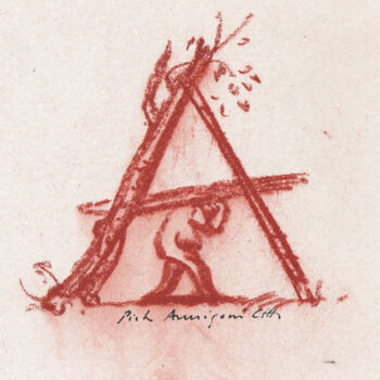 Dibujo titulada "'A' come Annigoni" por Pietro Annigoni, Obra de arte original, Lápiz