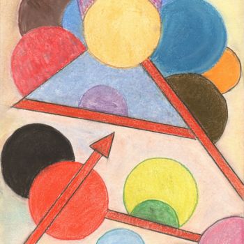 Zeichnungen mit dem Titel "Trahison 1" von Pinkivioletblue, Original-Kunstwerk, Pastell