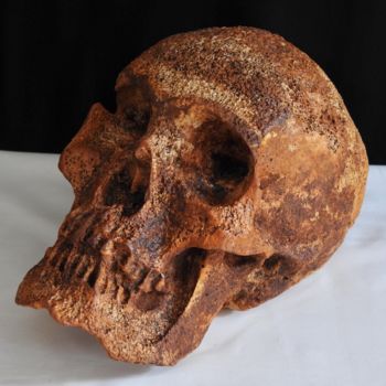 Скульптура под названием "Skull #12#" - Pio30, Подлинное произведение искусства, Гипс