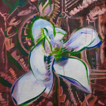 Pintura titulada "Fiore di Magnolia" por Pio30, Obra de arte original, Acrílico
