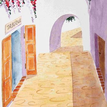 Pintura titulada "taberna" por Pipo Jost Nicolas, Obra de arte original, Acuarela