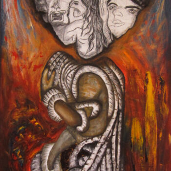 Painting titled "Demente" by Pizolik, Original Artwork, Acrylic