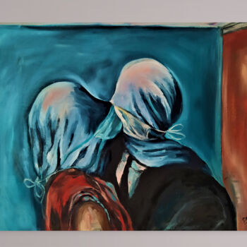 Ζωγραφική με τίτλο "Modern Lovers paint…" από Prosto Nastasya, Αυθεντικά έργα τέχνης, Λάδι