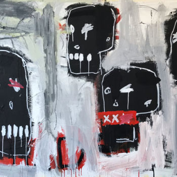 Painting titled "Les chaînes de l'in…" by Pol Attard, Original Artwork, Acrylic