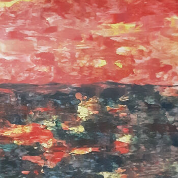 Malerei mit dem Titel "Sea and sunset (mod…" von Poly, Original-Kunstwerk, Wachs