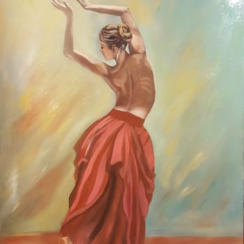 Pintura intitulada "Bailarina II" por Portalo, Obras de arte originais, Óleo