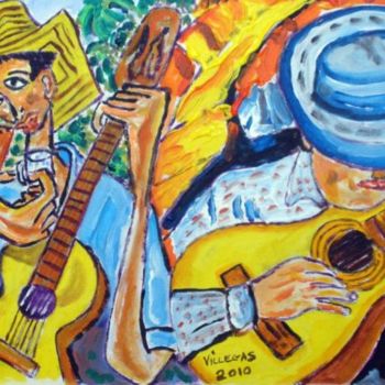 「Guitarras」というタイトルの絵画 Ppvillegasによって, オリジナルのアートワーク, オイル