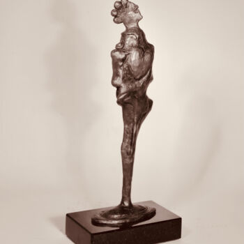 Sculpture titled "Woman with Child" by Pierre Racine, Original Artwork, Bronze