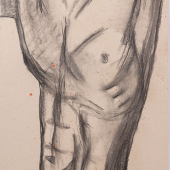 Dessin intitulée "Body study of male…" par Rita Pranca, Œuvre d'art originale, Craie