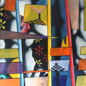 Schilderij getiteld "Colorful World-01" door Prashant Sharma, Origineel Kunstwerk, Acryl Gemonteerd op Frame voor houten bra…