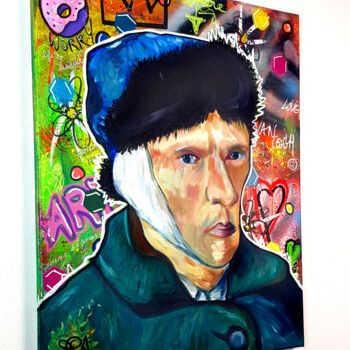Cyndie - Tableau street-art portrait pop