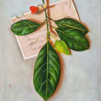 Malerei mit dem Titel "Letter to Josephine" von Priyanka Singh, Original-Kunstwerk, Öl