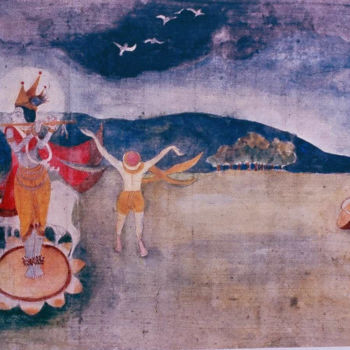 Malerei mit dem Titel "Sur Malhar" von Prodip Kumar Sengupta, Original-Kunstwerk, Aquarell