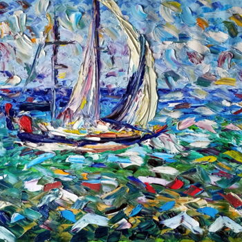 Painting titled "Tramontana" by Puliafico, Original Artwork, Oil