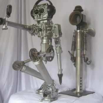 Скульптура под названием "Роботы" - Сергей Боголюбов, Подлинное произведение искусства