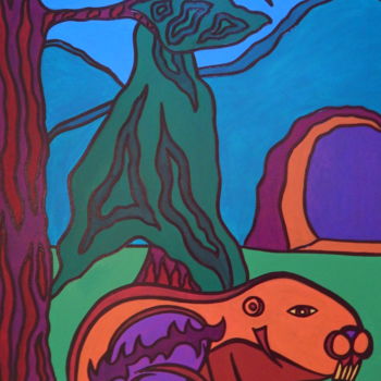 Malarstwo zatytułowany „Beaver” autorstwa Richard J. Bond, Oryginalna praca, Olej