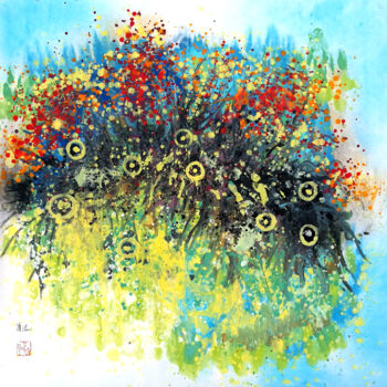 绘画 标题为“Sky garden” 由Pu Wei, 原创艺术品, 墨