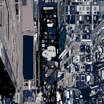 제목이 "Abstract City"인 디지털 아트 Pwa Studio로, 원작, 디지털 페인팅