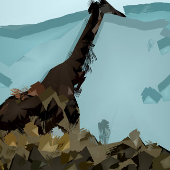 「Abstract Giraffe」というタイトルのデジタルアーツ Pwa Studioによって, オリジナルのアートワーク, デジタル絵画