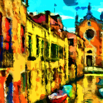 Arte digitale intitolato "Venice" da Pwa Studio, Opera d'arte originale, Pittura digitale