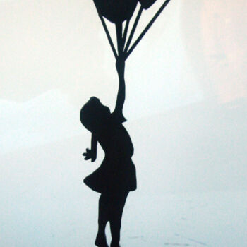 Rzeźba zatytułowany „PYB Girl banksy scu…” autorstwa Pyb, Oryginalna praca, Żywica
