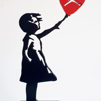 "PYB Banksy jordan g…" başlıklı Heykel Pyb tarafından, Orijinal sanat, Akrilik