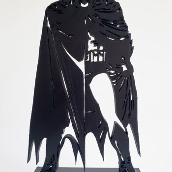 Sculpture intitulée "PyB Black Batman 20…" par Pyb, Œuvre d'art originale, Résine