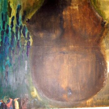 Painting titled "L'explosion du vent…" by Q.Mumu, Original Artwork