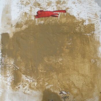 Картина под названием "Red Flying Marmot i…" - Q.Mumu, Подлинное произведение искусства