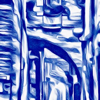 Arts numériques intitulée "Blue Lions Den" par J.A. Quattro (Qu4ttroStudio), Œuvre d'art originale, Peinture numérique