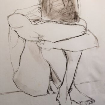 Drawing titled "NR  N°108" by R. Cavalié, Original Artwork, Charcoal