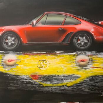 Painting titled "Reflet 911" by Roger Dame, Original Artwork, Acrylic