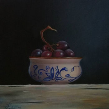 Schilderij getiteld "Grapes" door Nela Radomirovic, Origineel Kunstwerk, Olie