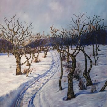 "Winter day" başlıklı Tablo Nela Radomirovic tarafından, Orijinal sanat, Petrol