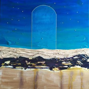 Peinture intitulée "La porte astrale" par Rbio, Œuvre d'art originale, Acrylique