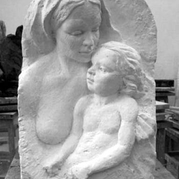 Sculpture titled "Motherhood" by Radoslaw Keler, Original Artwork, Stone