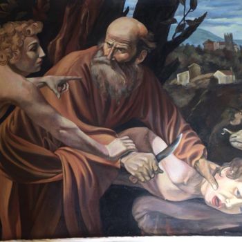 Painting titled "The Sacrifice of Av…" by Constantine, Original Artwork, Oil