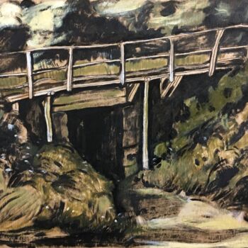 Peinture intitulée "''Old bridge''" par Raffi Ghazaryan, Œuvre d'art originale, Acrylique