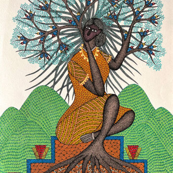 Pintura titulada "Mother of the trees…" por Rahul Shyam, Obra de arte original, Acrílico