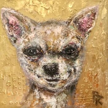 Malerei mit dem Titel "Chihuahua painting,…" von Raissa Kagan, Original-Kunstwerk, Acryl