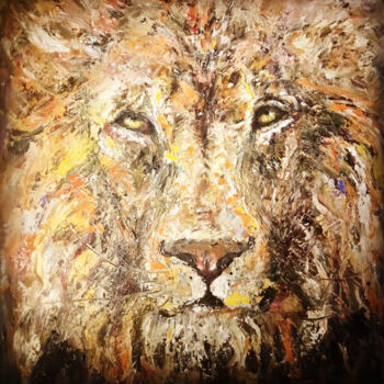 제목이 "Lion original oil p…"인 미술작품 Raissa Kagan로, 원작, 기름