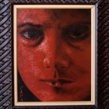 Peinture intitulée "Red Face" par Ralph Papa, Œuvre d'art originale