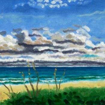 Painting titled "Ocean View" by Ralph Papa, Original Artwork, Oil
