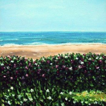 Painting titled "Beach Flowers" by Ralph Papa, Original Artwork
