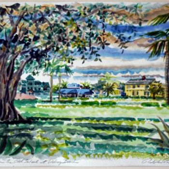 Painting titled "View at Delray" by Ralph Papa, Original Artwork, Oil
