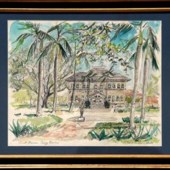 Painting titled "The Cornell Museum" by Ralph Papa, Original Artwork, Oil