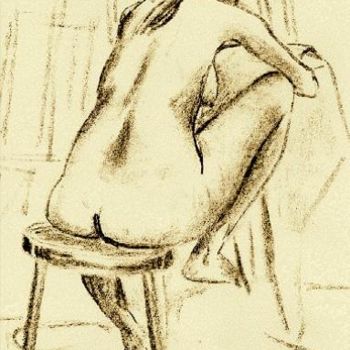 Drawing titled "Studio Model 1974" by Ralph Papa, Original Artwork, Other