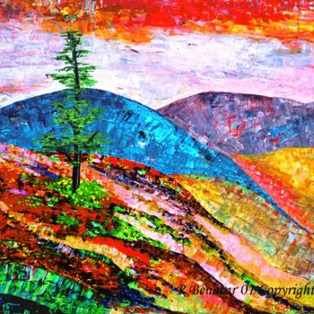 Painting titled "In the Mountains fi…" by Rami Benatar, Original Artwork, Oil