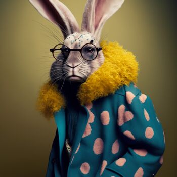「Jay, the Rabbit」というタイトルのデジタルアーツ Ramona Gligaによって, オリジナルのアートワーク, AI生成画像